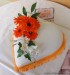 78-6. Svatební dort s převisem oranž. gerber